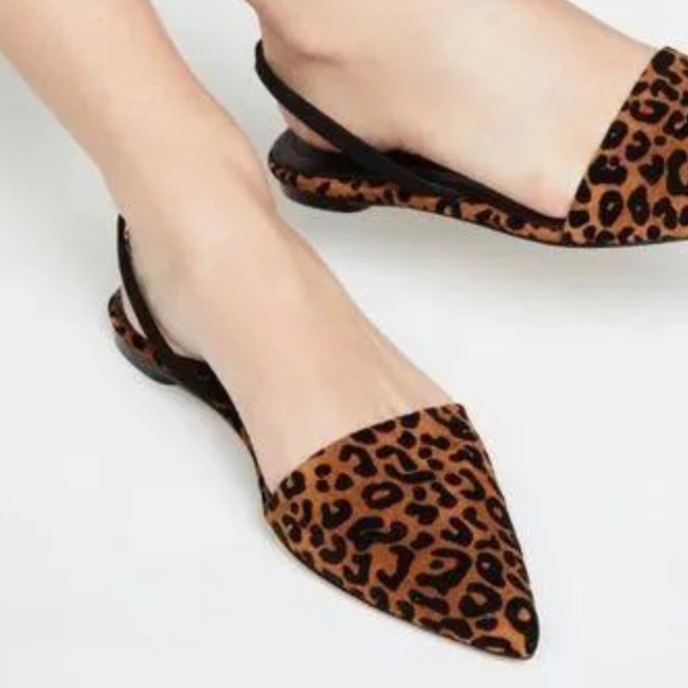 Diane Von Furstenberg Slingback Flats Cheetah size 9/ size 39